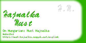 hajnalka must business card